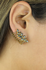 Load image into Gallery viewer, london climber earrings with stones Bombay Sunset
