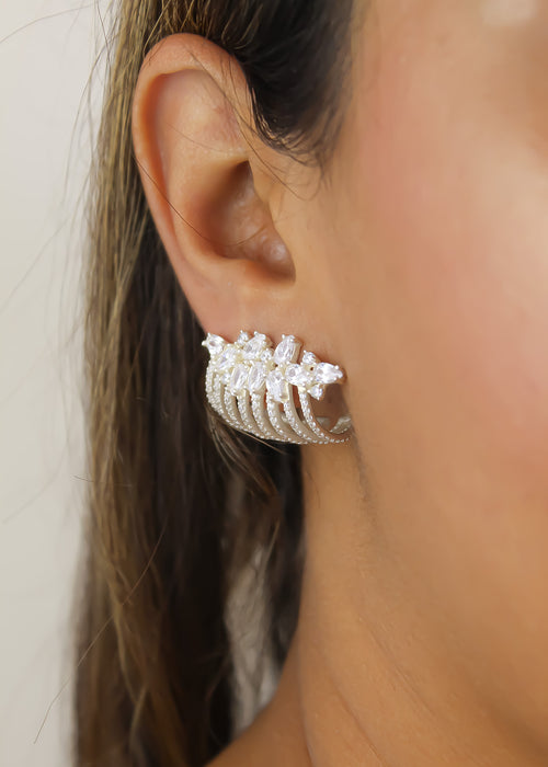 London Climber Earrings with Stones Bombay Sunset