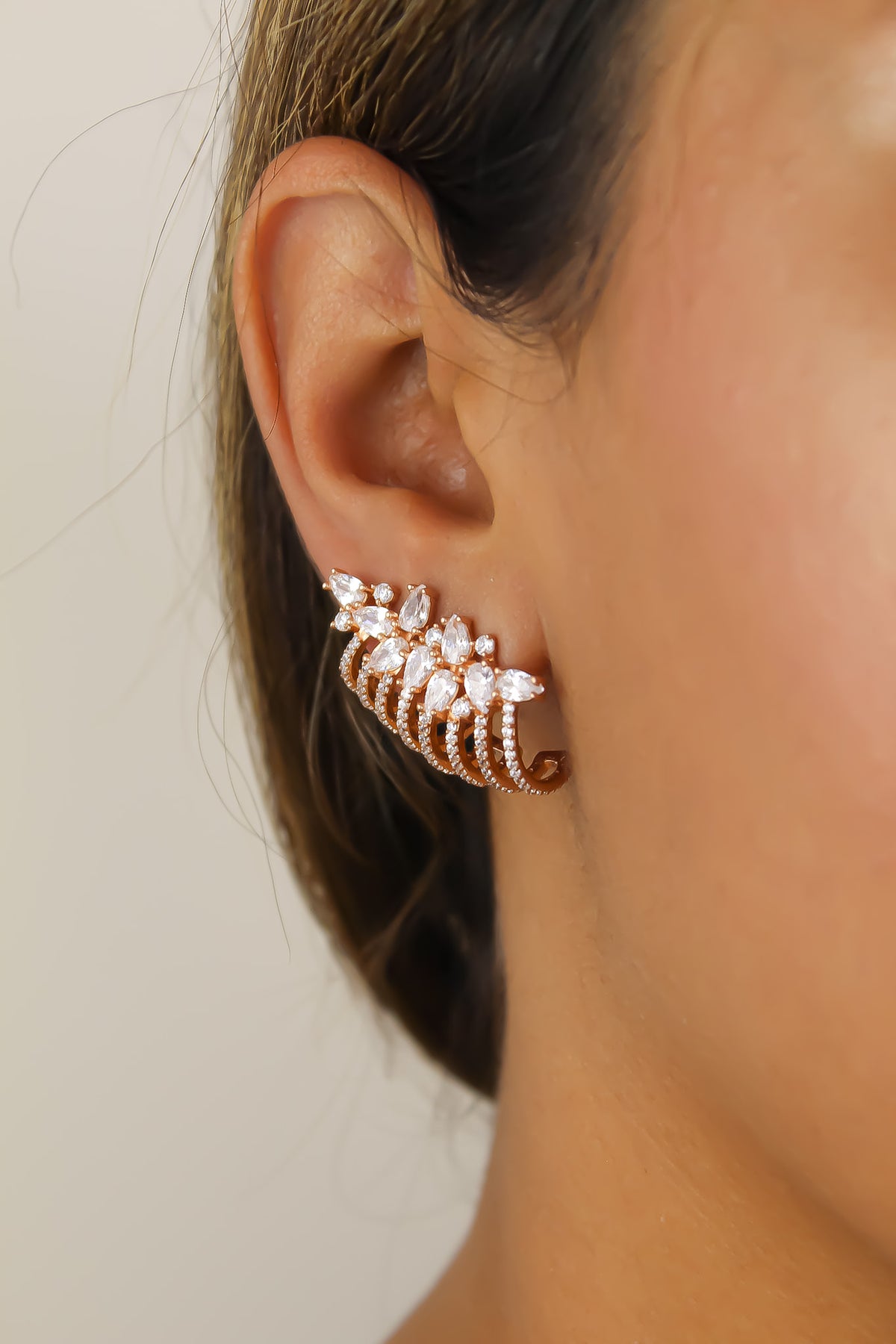 London climber earrings with stones bombay sunset