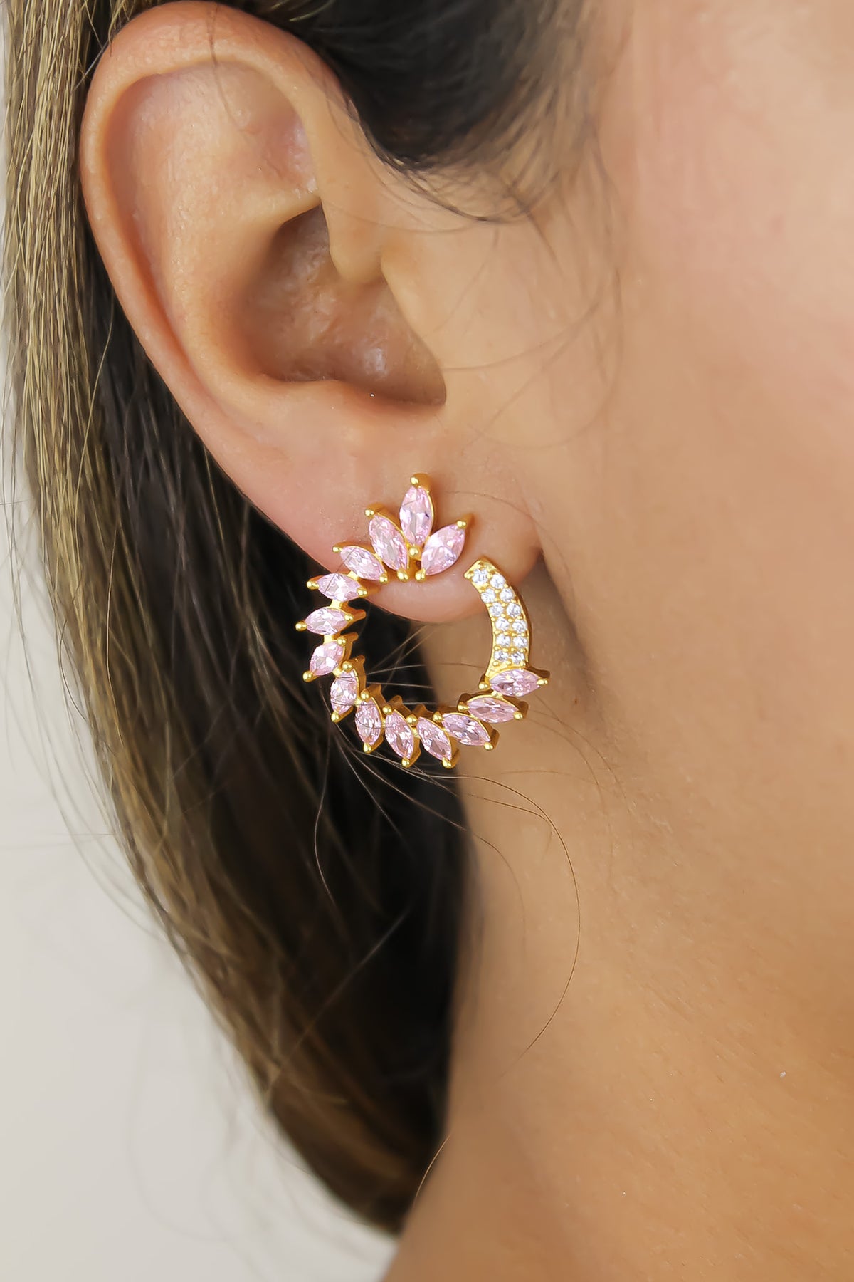 Golden viper earrings bombay sunset