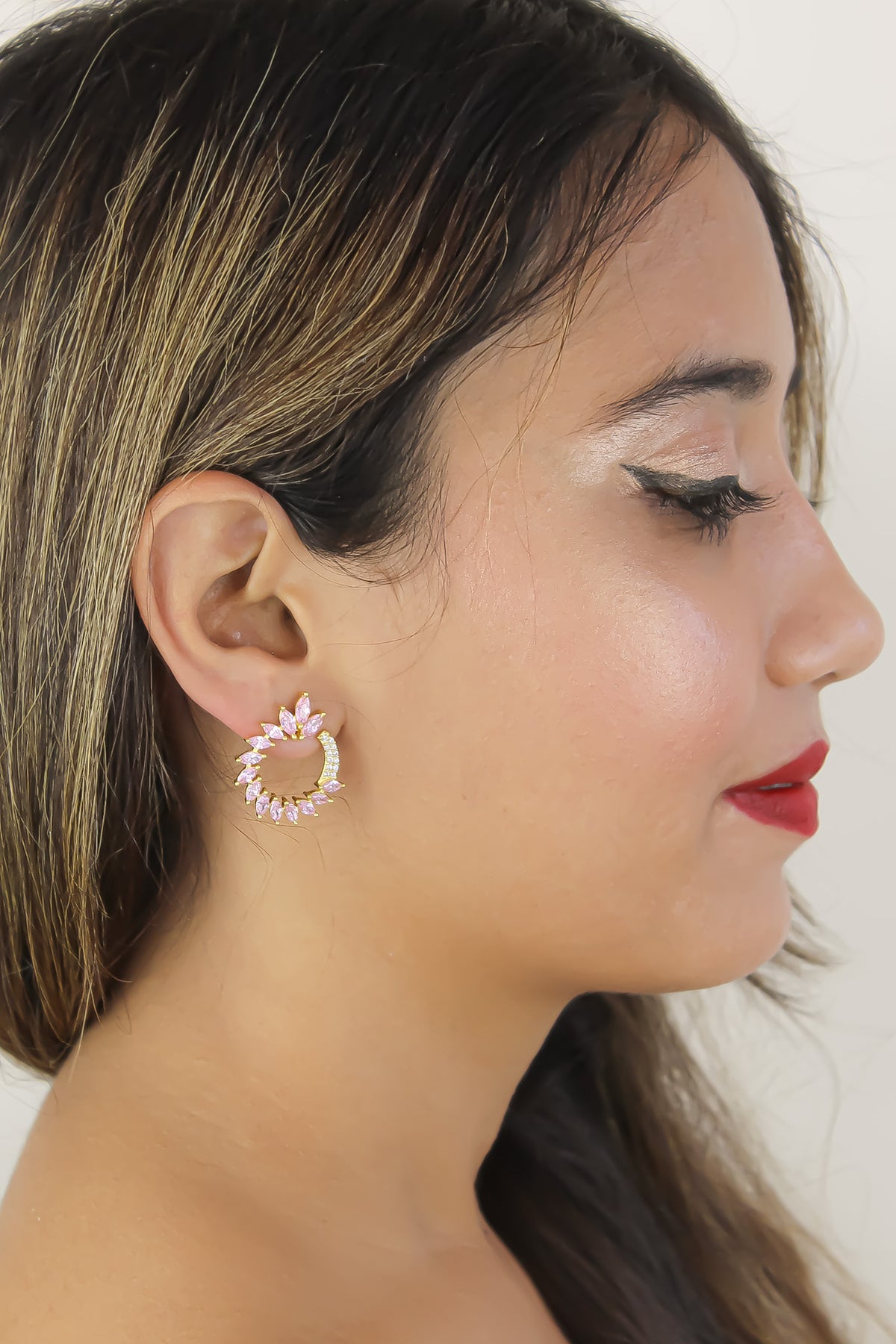 Golden viper earrings bombay sunset
