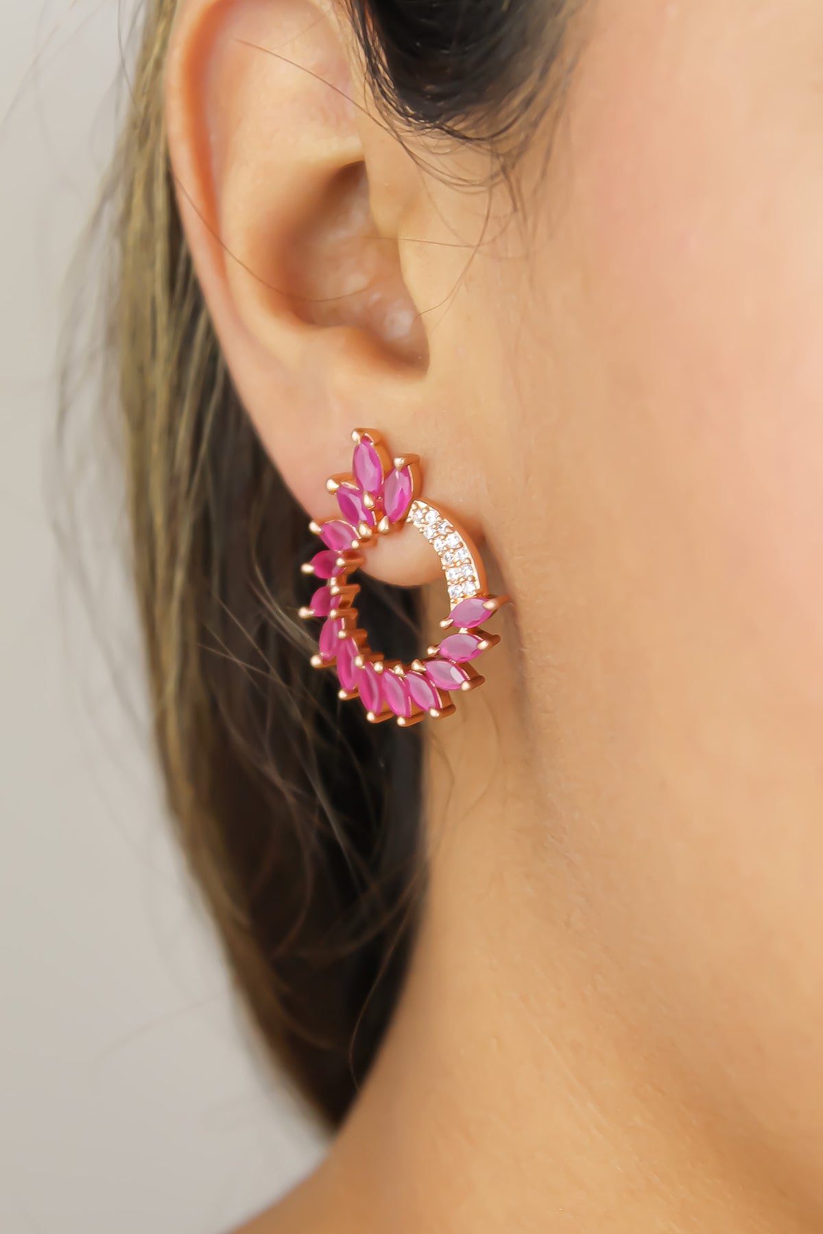 Golden viper earrings bombay sunset