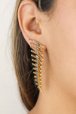 Load image into Gallery viewer, fishbone earrings Bombay Sunset
