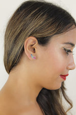 Load image into Gallery viewer, silver stepping earrings Bombay Sunset
