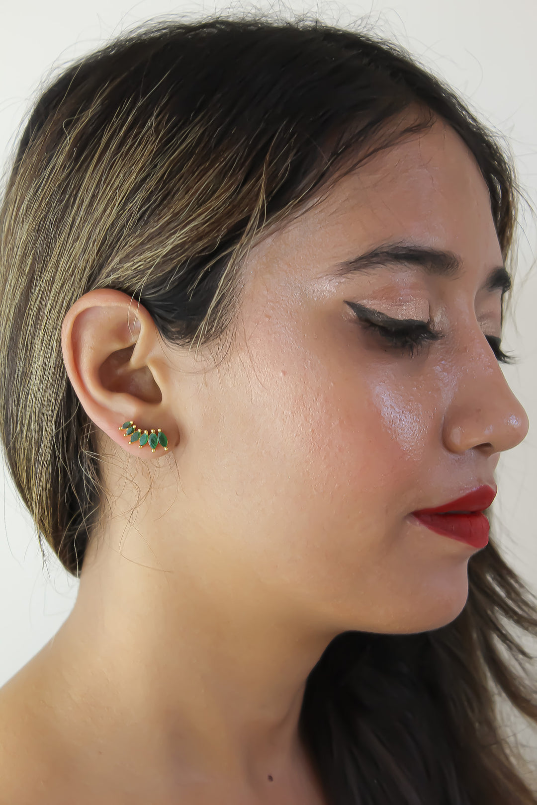 stepping stone earrings Bombay Sunset