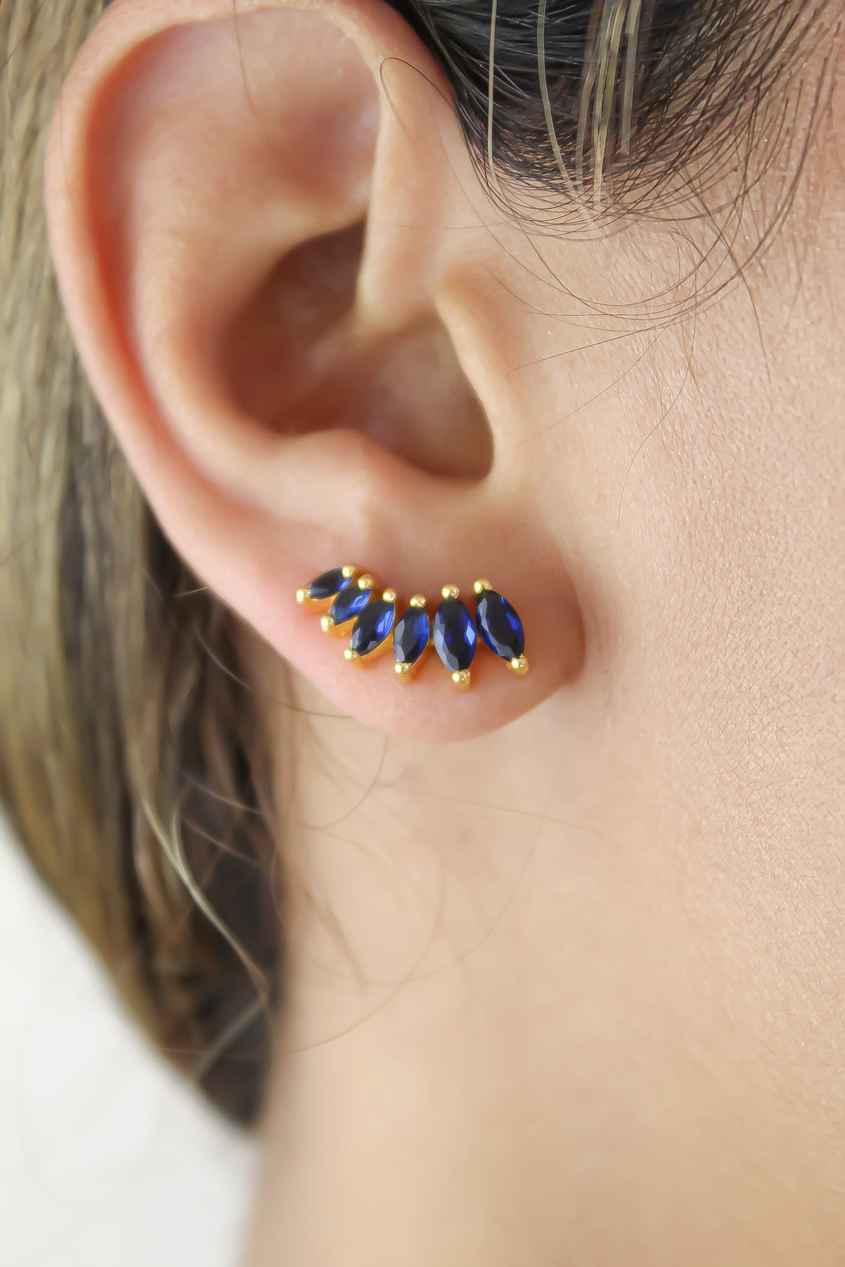Stepping stone earrings bombay sunset