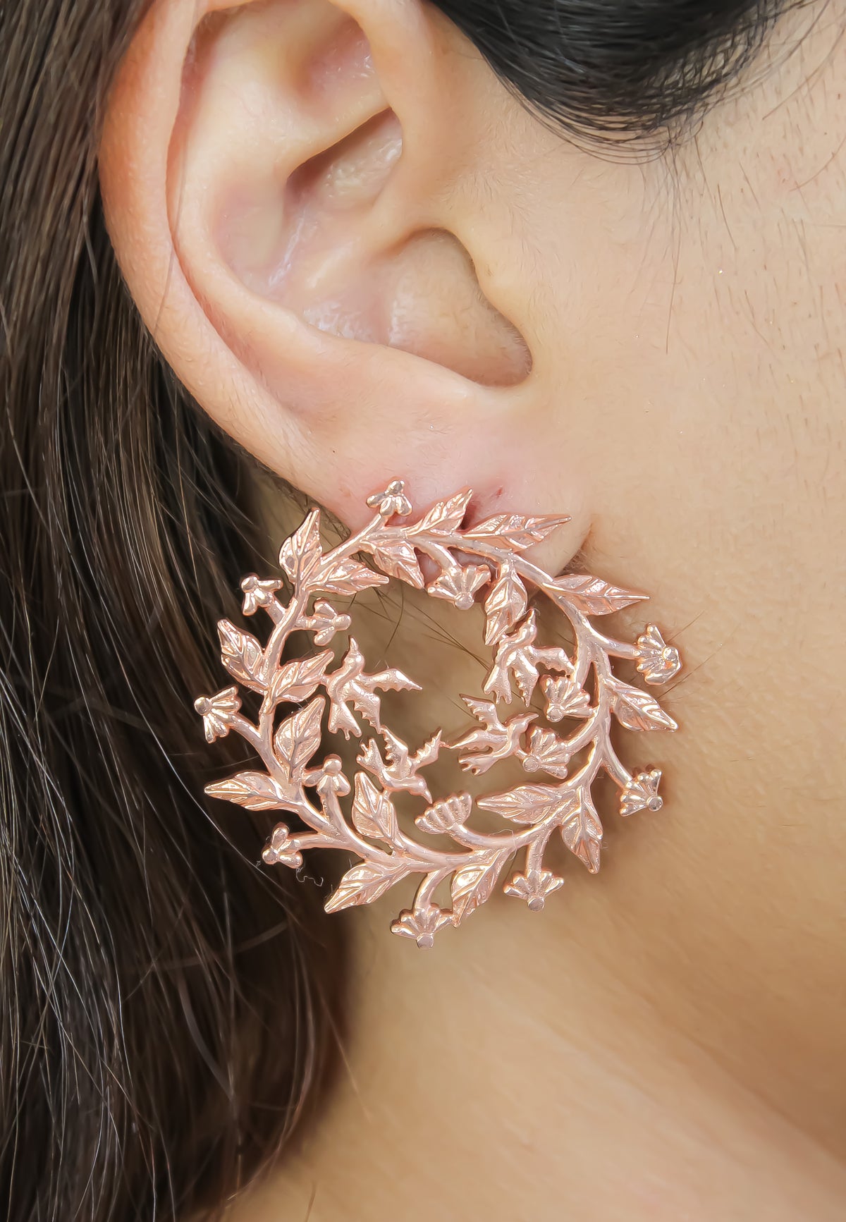 Colibri bird earrings bombay sunset