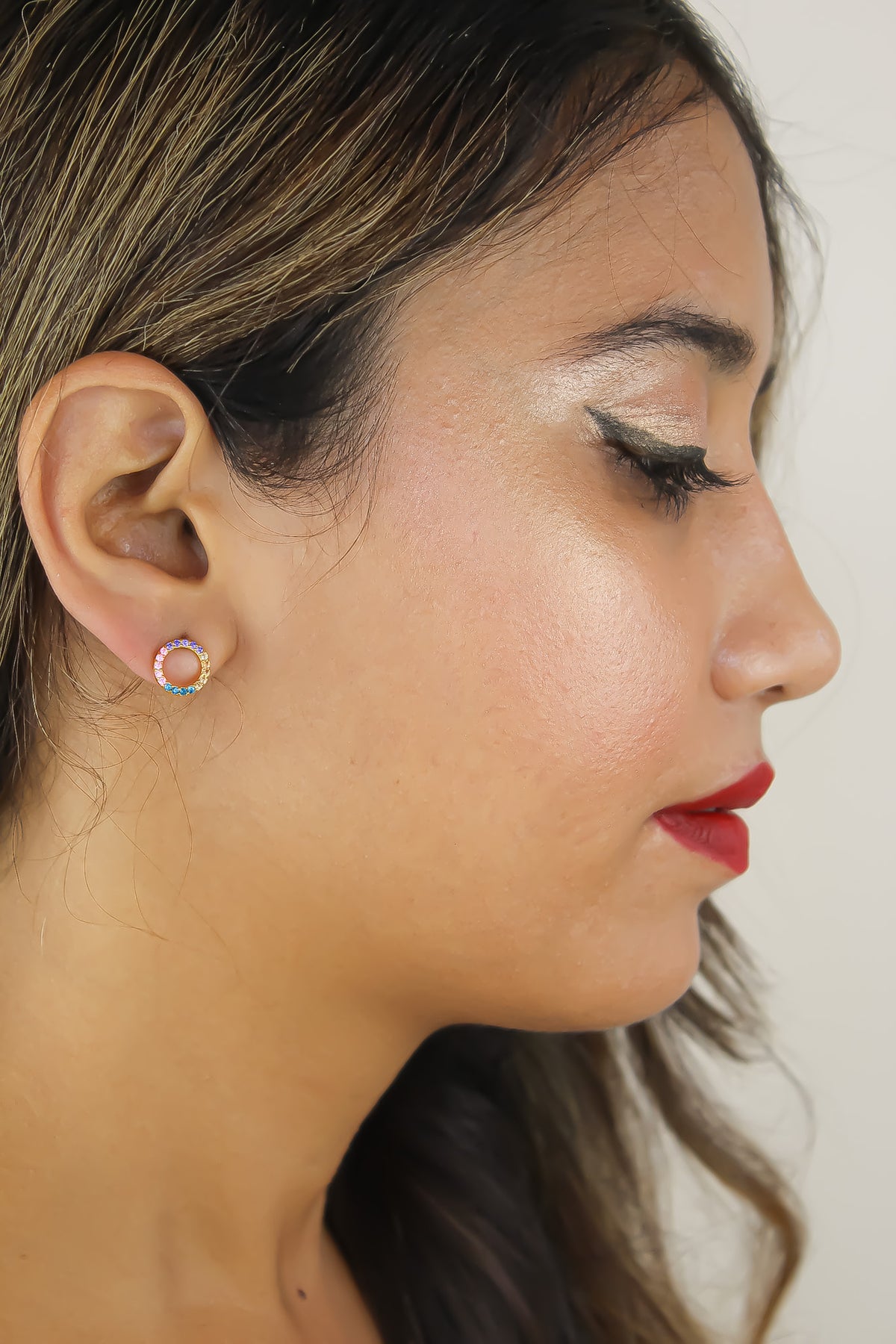 Hoop earrings bombay sunset
