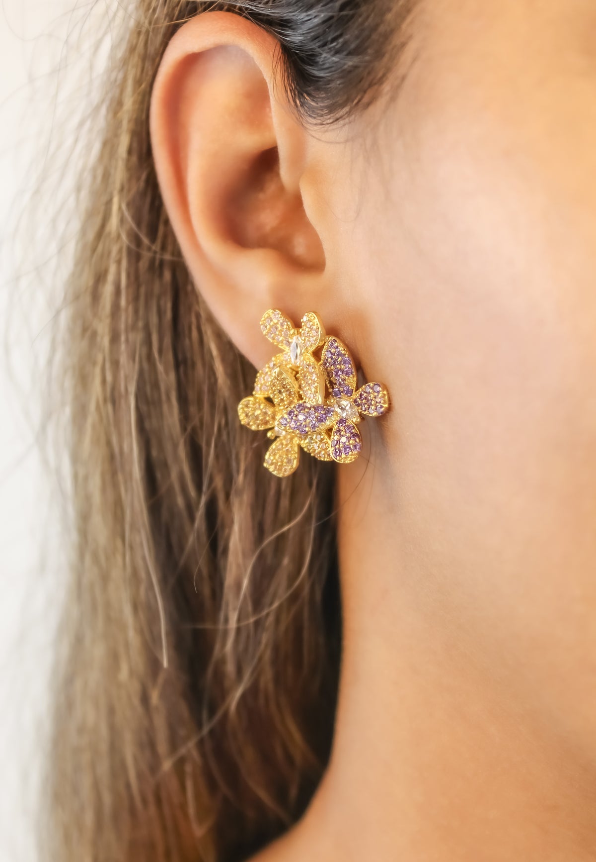African butterfly earrings bombay sunset