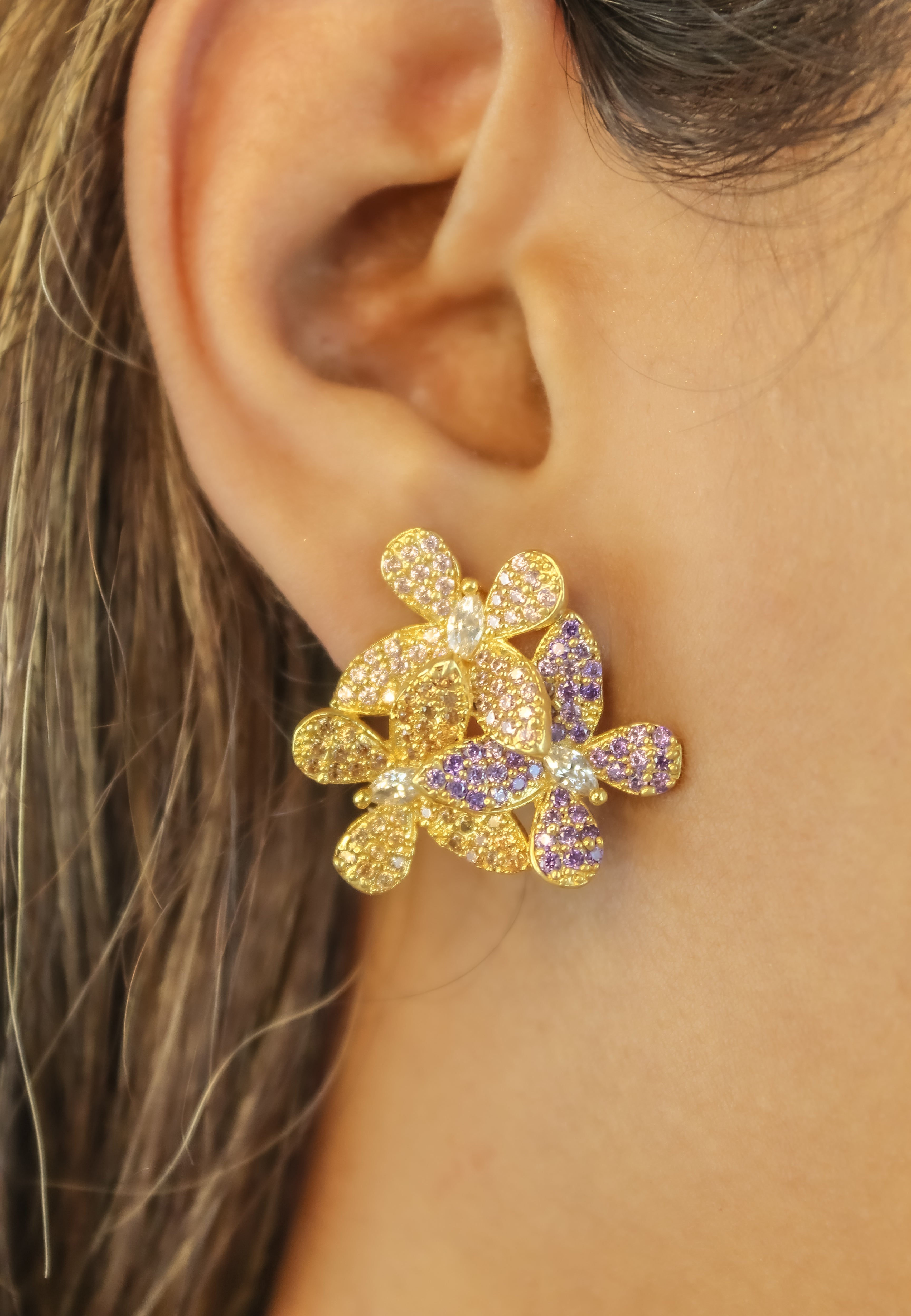 african butterfly earrings Bombay Sunset