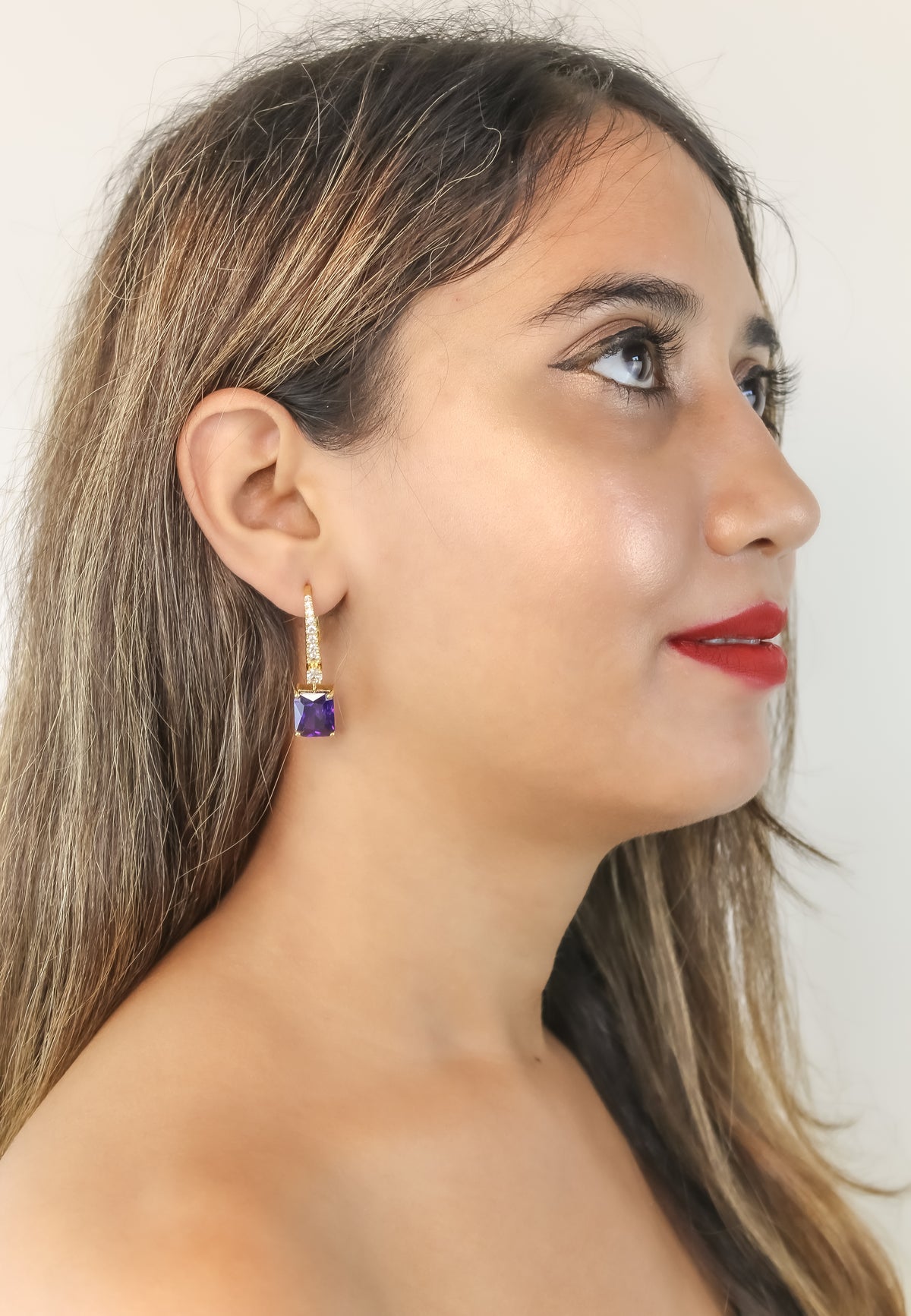 Golden benares earrings bombay sunset
