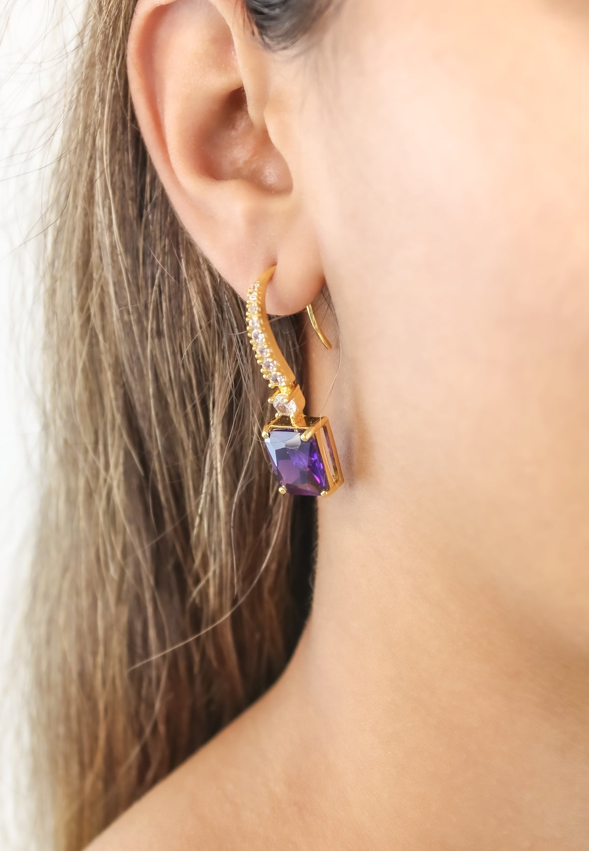 Golden benares earrings bombay sunset