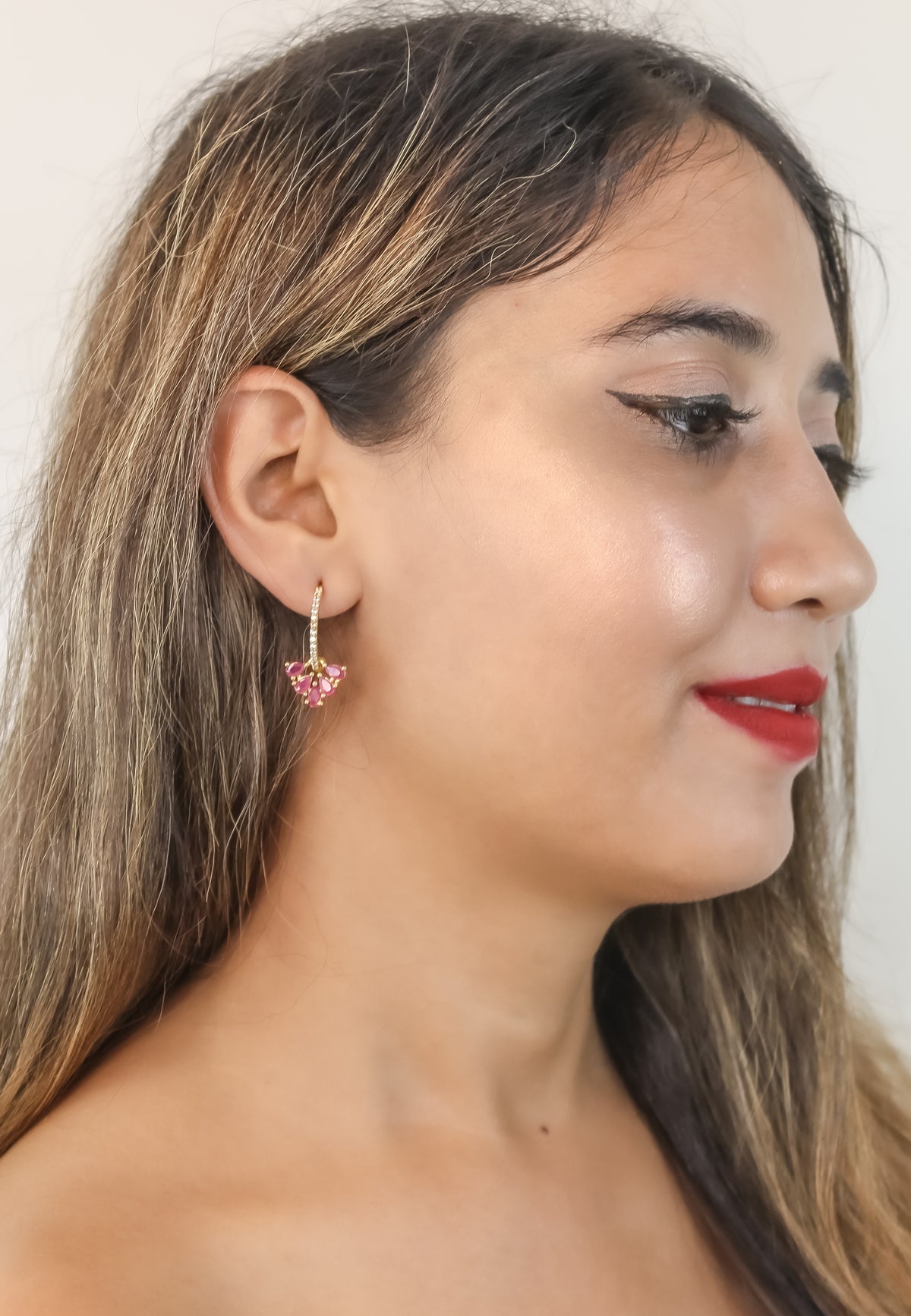 Bindweed earrings bombay sunset