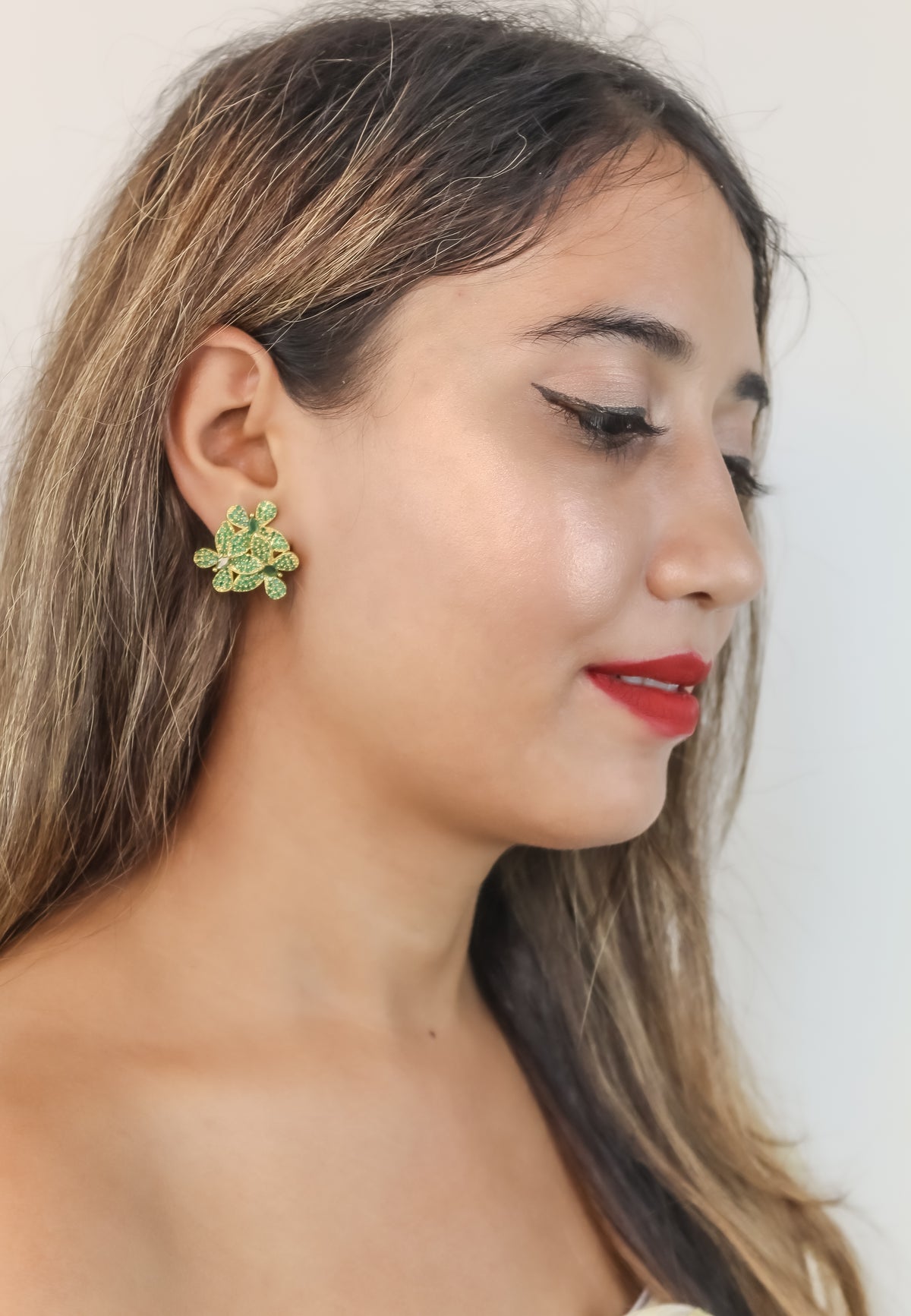 African butterfly earrings bombay sunset