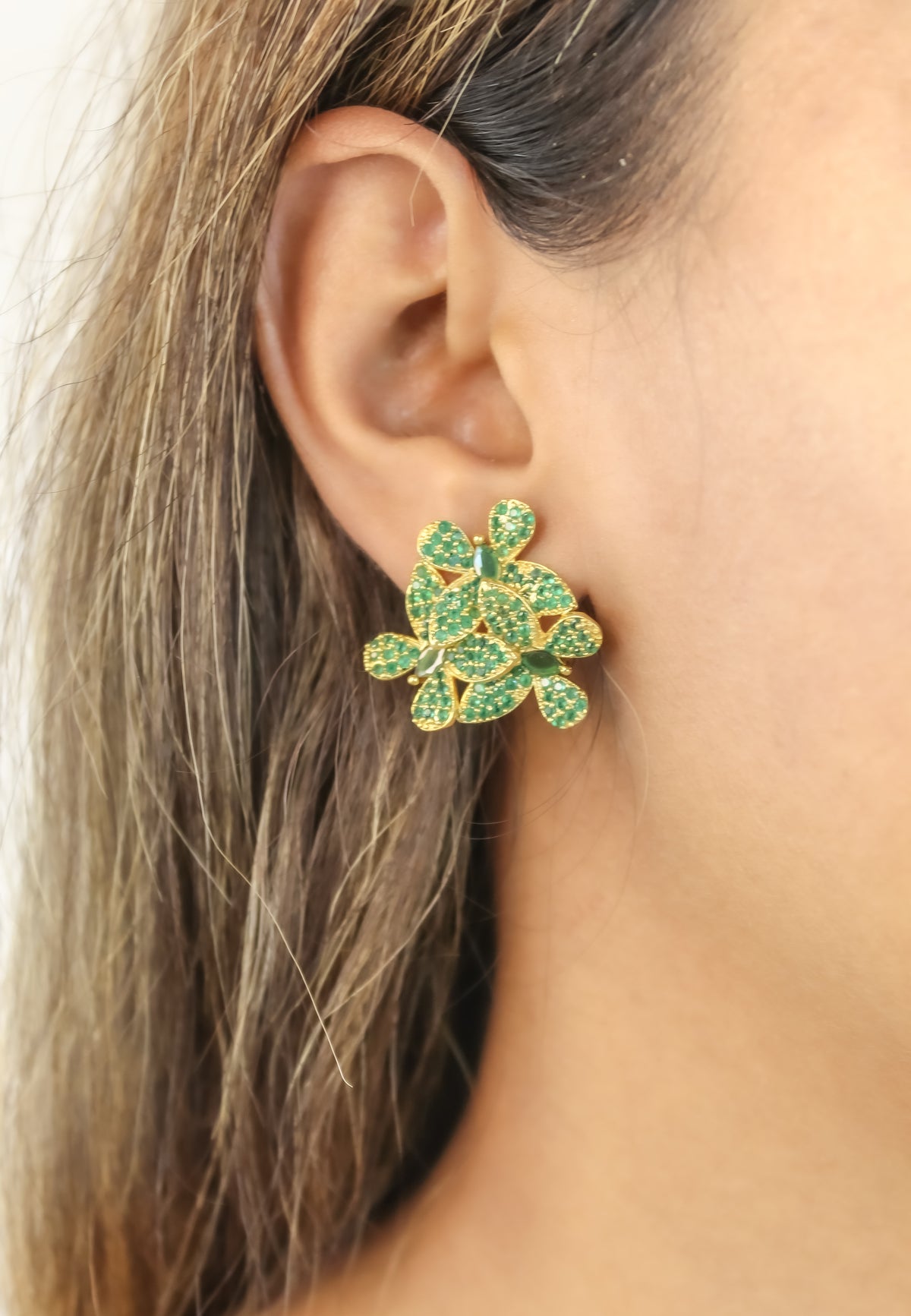 African butterfly earrings bombay sunset