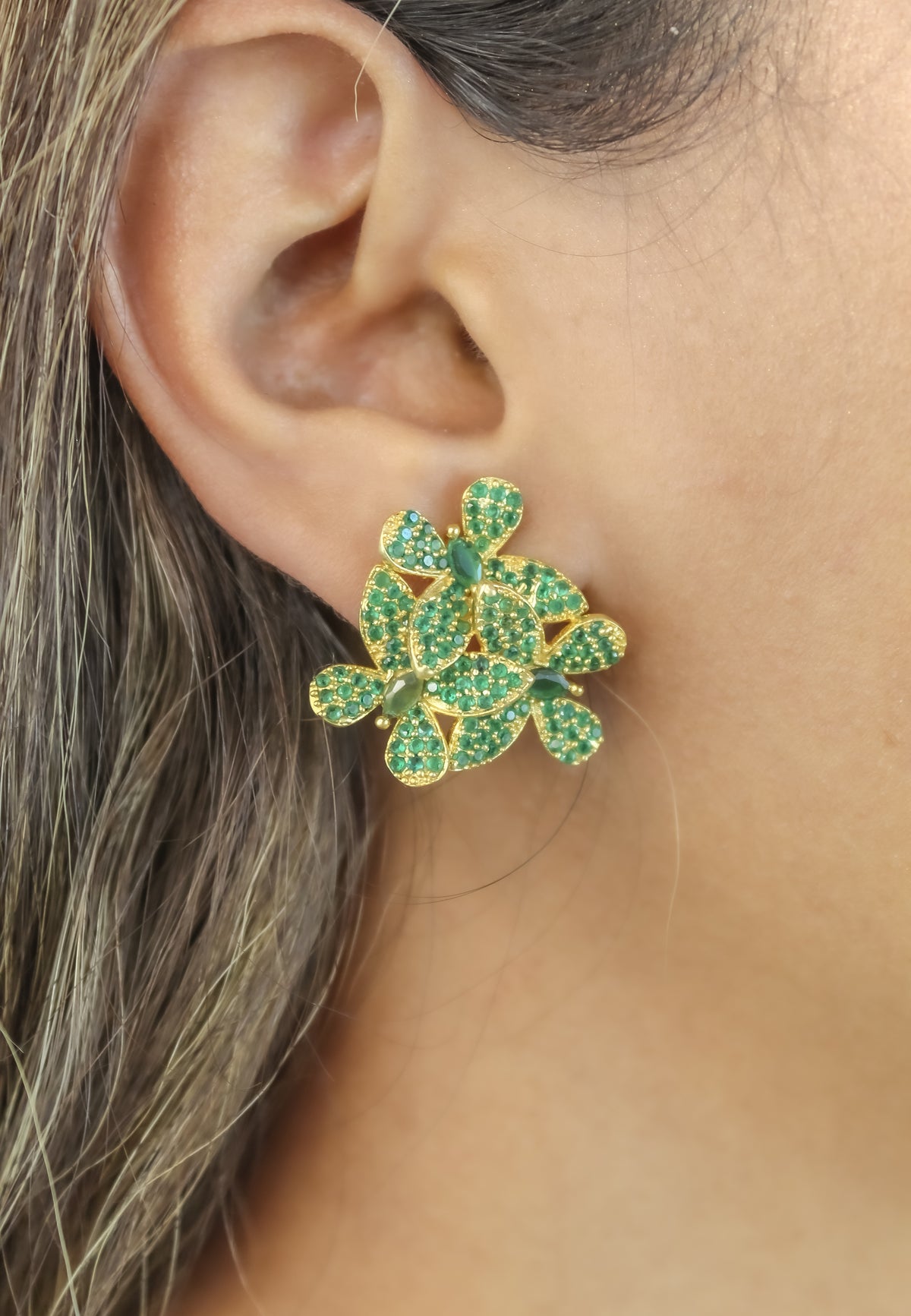 African butterfly earrings bombay sunset