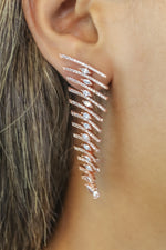 Load image into Gallery viewer, fishbone earrings Bombay Sunset
