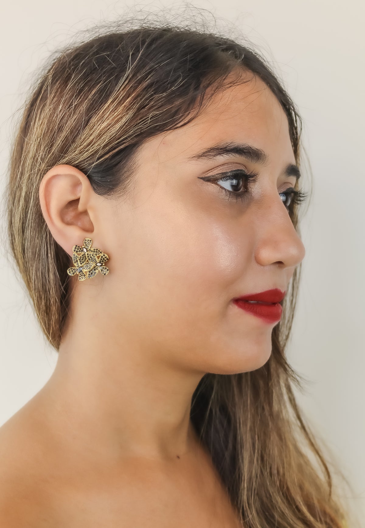 African butterfly earrings bombay sunset