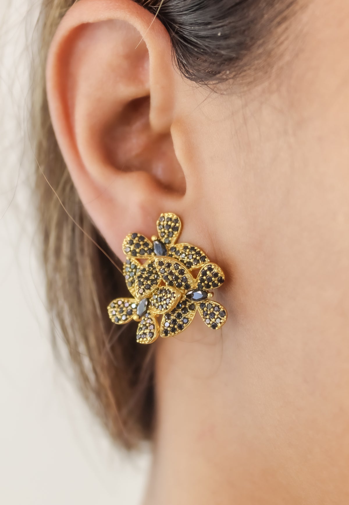 African butterfly earrings bombay sunset