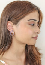 Load image into Gallery viewer, golden viper earrings Bombay Sunset
