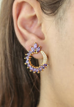 Load image into Gallery viewer, golden viper earrings Bombay Sunset
