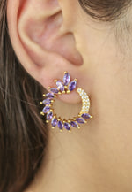 Load image into Gallery viewer, golden viper earrings Bombay Sunset
