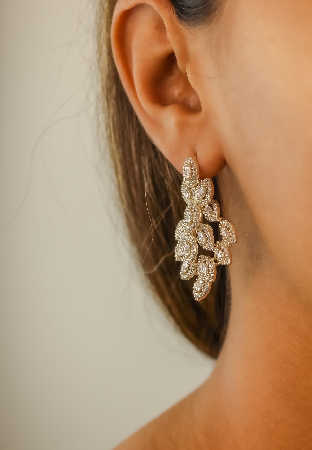 zirconia jazmin earrings Bombay Sunset