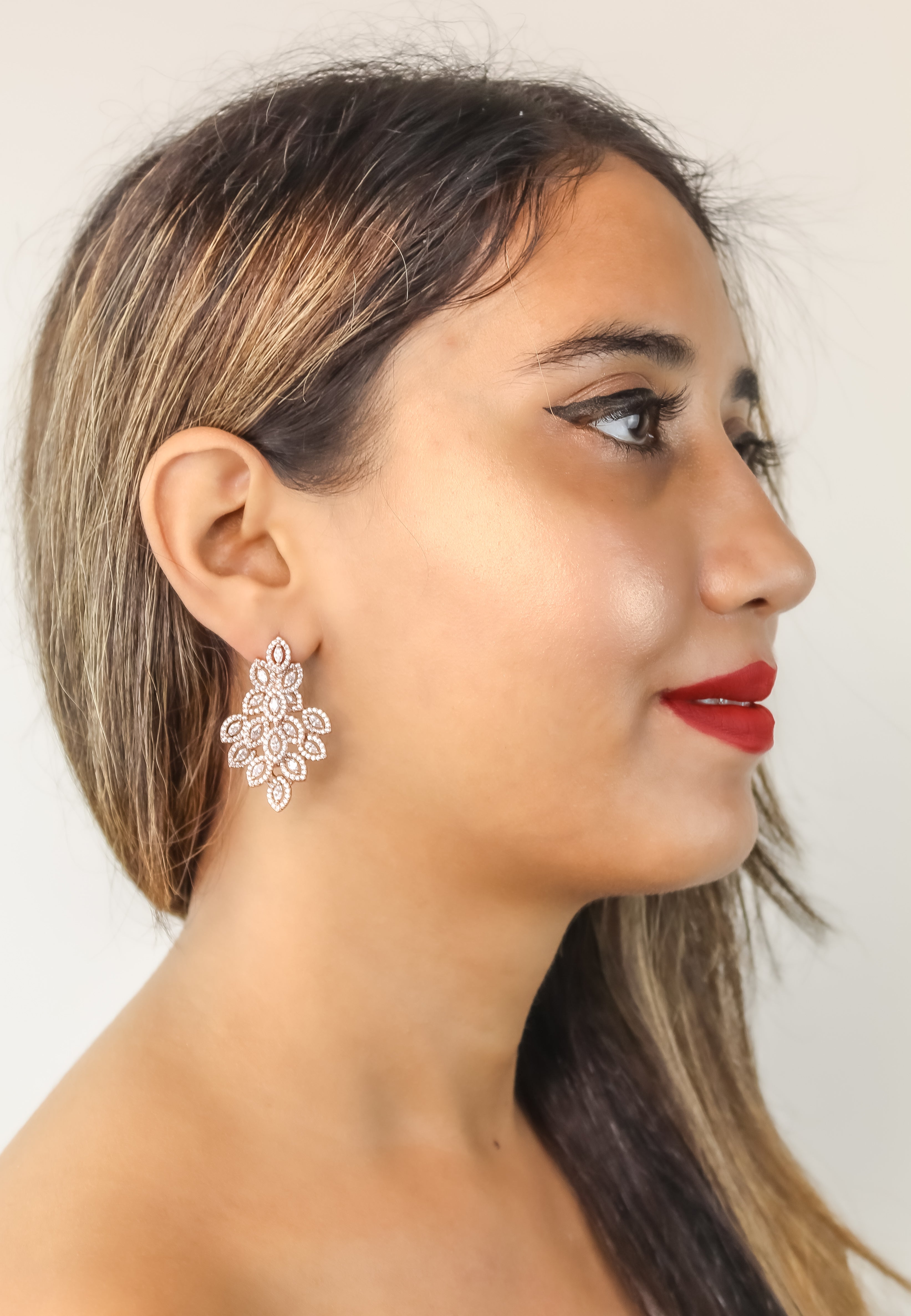 zirconia jazmin earrings Bombay Sunset