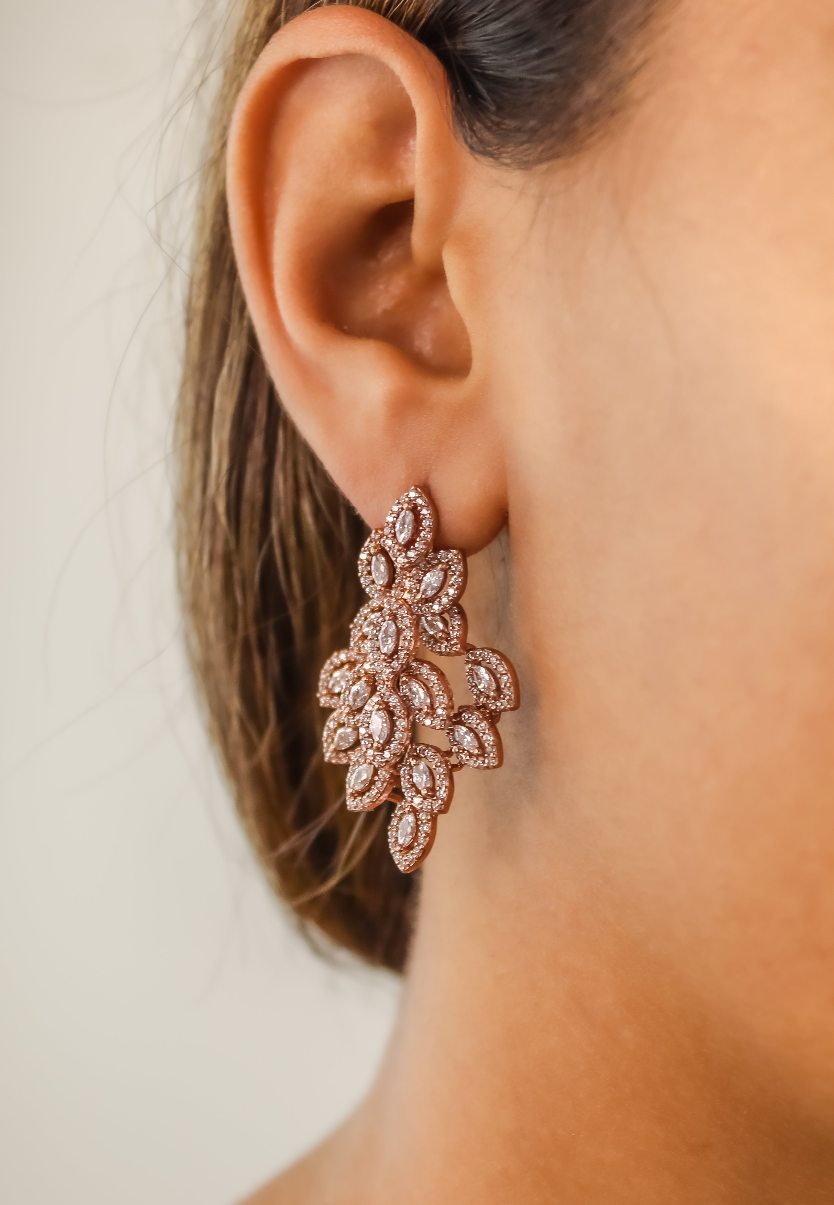 zirconia jazmin earrings Bombay Sunset