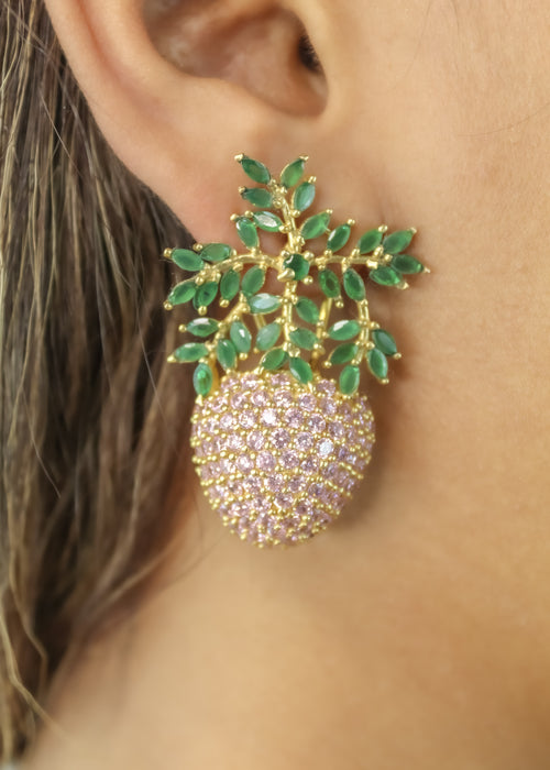 Wild Strawberry Earrings Bombay Sunset