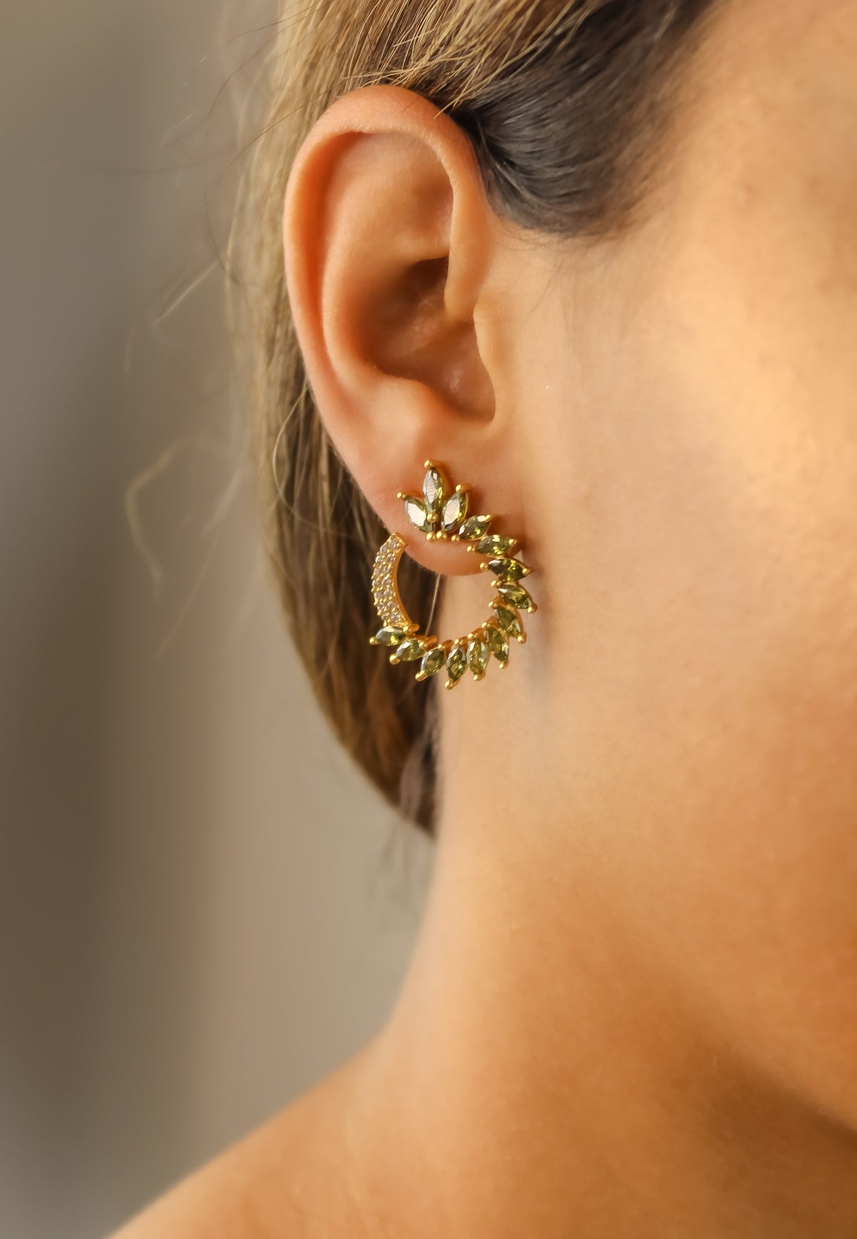 Golden viper earrings bombay sunset