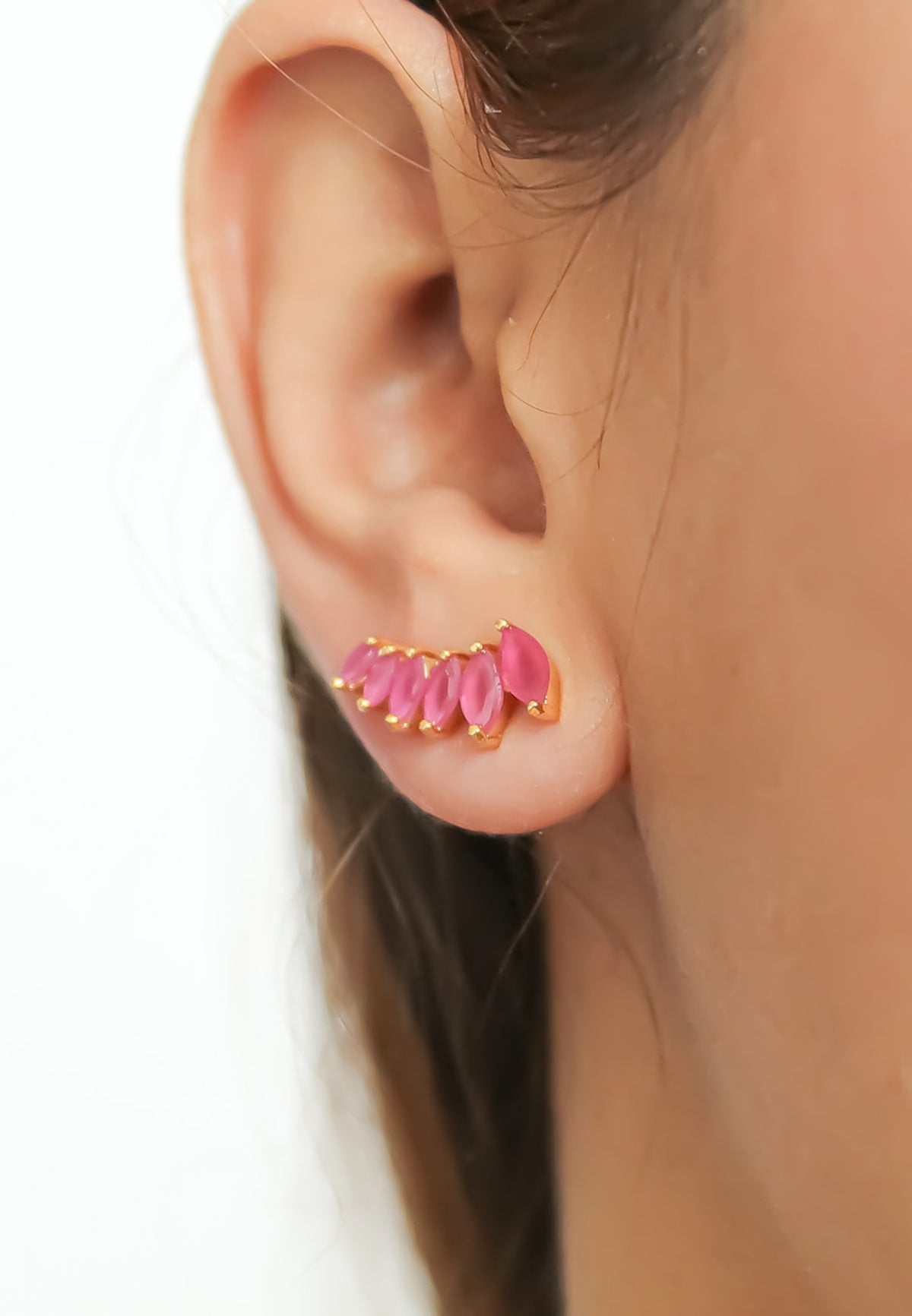 Stepping stone earrings bombay sunset