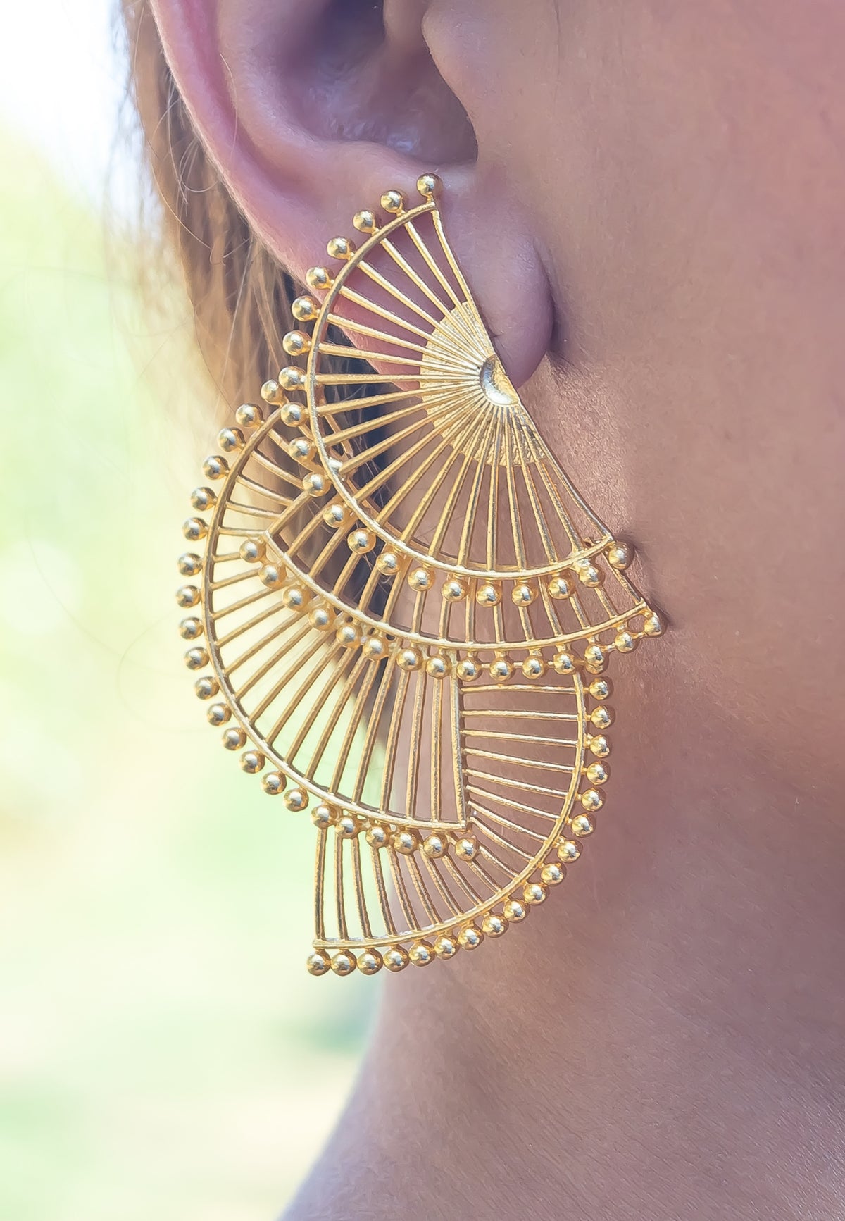 demi roue earrings Bombay Sunset