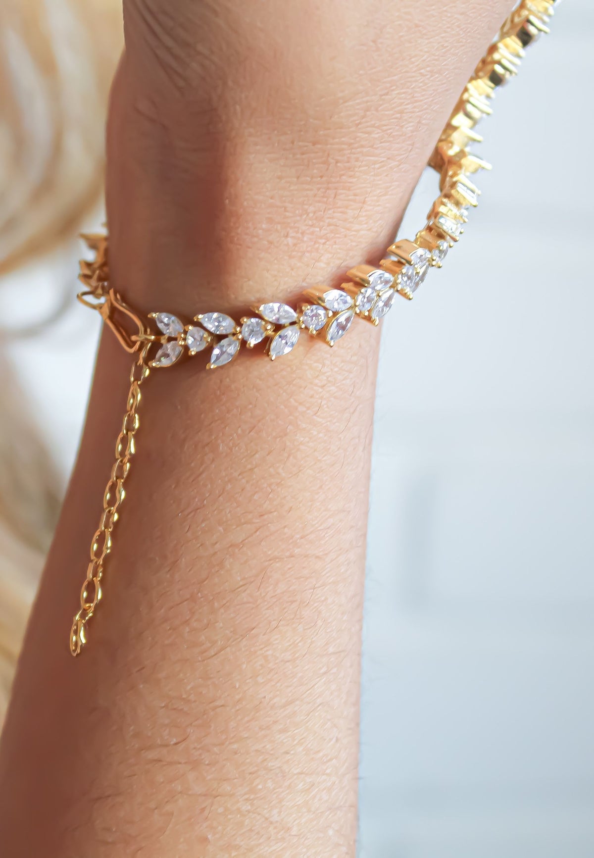 crystal tri bracelet Bombay Sunset
